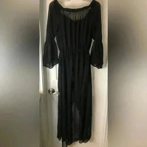 Black Sheer Pool/Beach Coverup